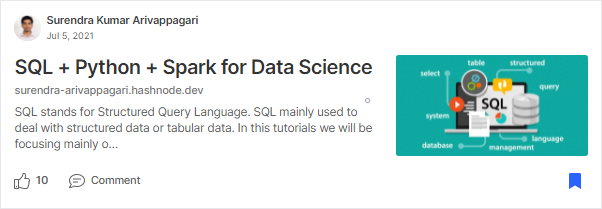 Blog 1). SQL + Python + Spark Tutorials